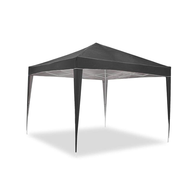 Carpa California 3x3m de aluminio plegable con aislamiento térmico Negra
