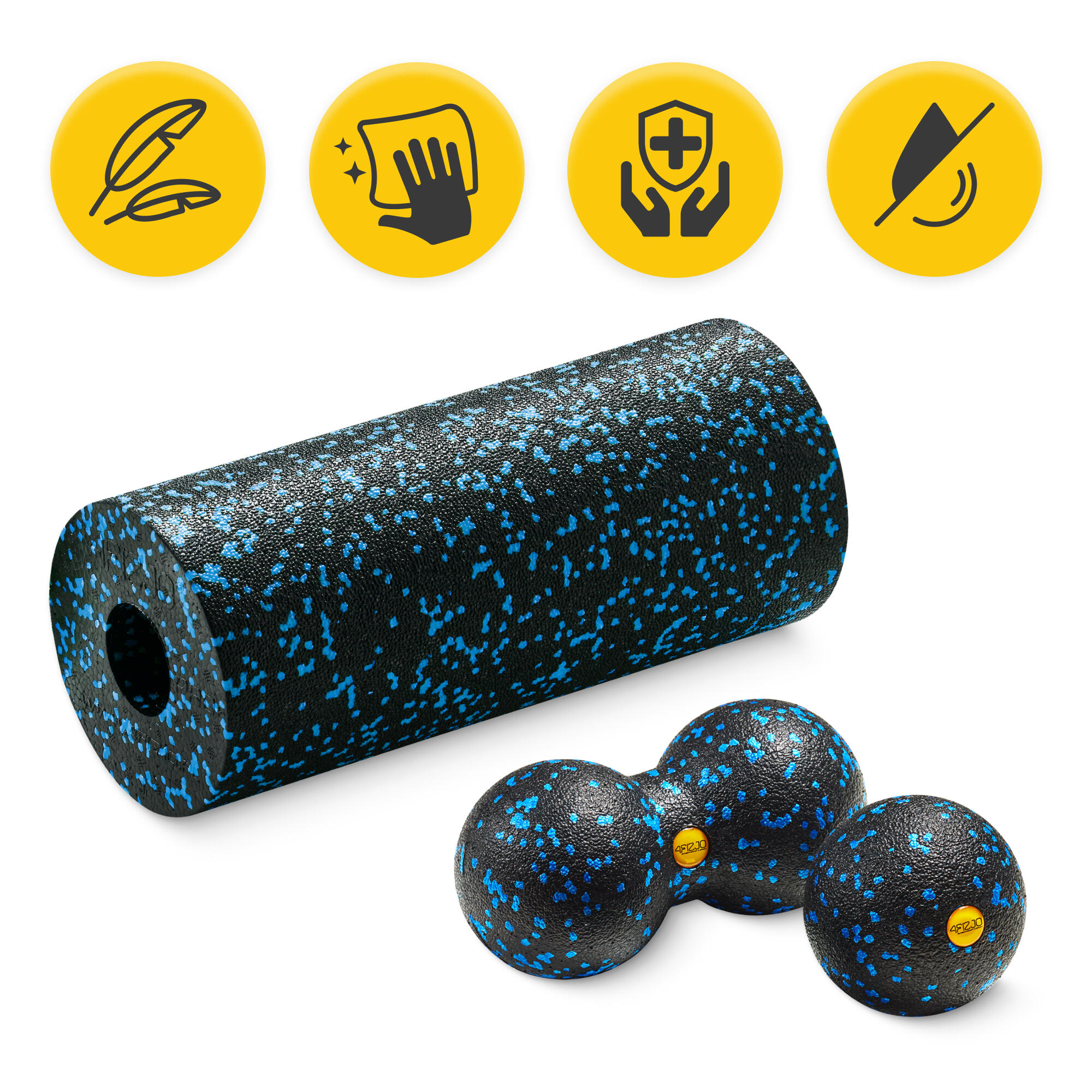 Set massaggio rullo miofasciale EPP 3 pz palline riabilitazione 4FIZJO 2/7
