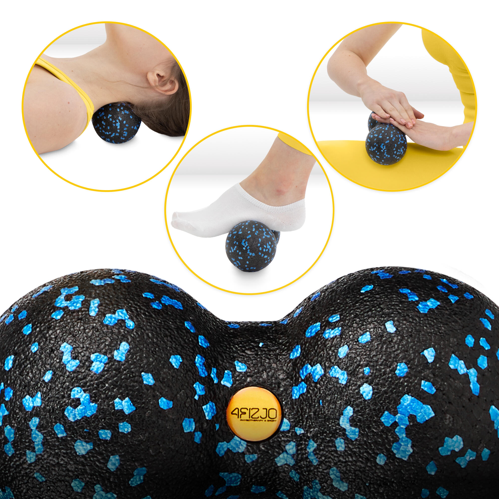 Set massaggio rullo miofasciale EPP 3 pz palline riabilitazione 4FIZJO 3/7