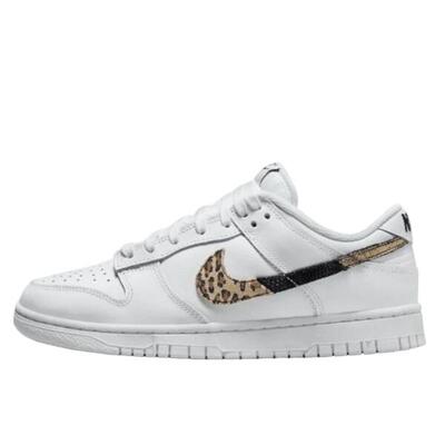 Schoenen dunk low animal print white