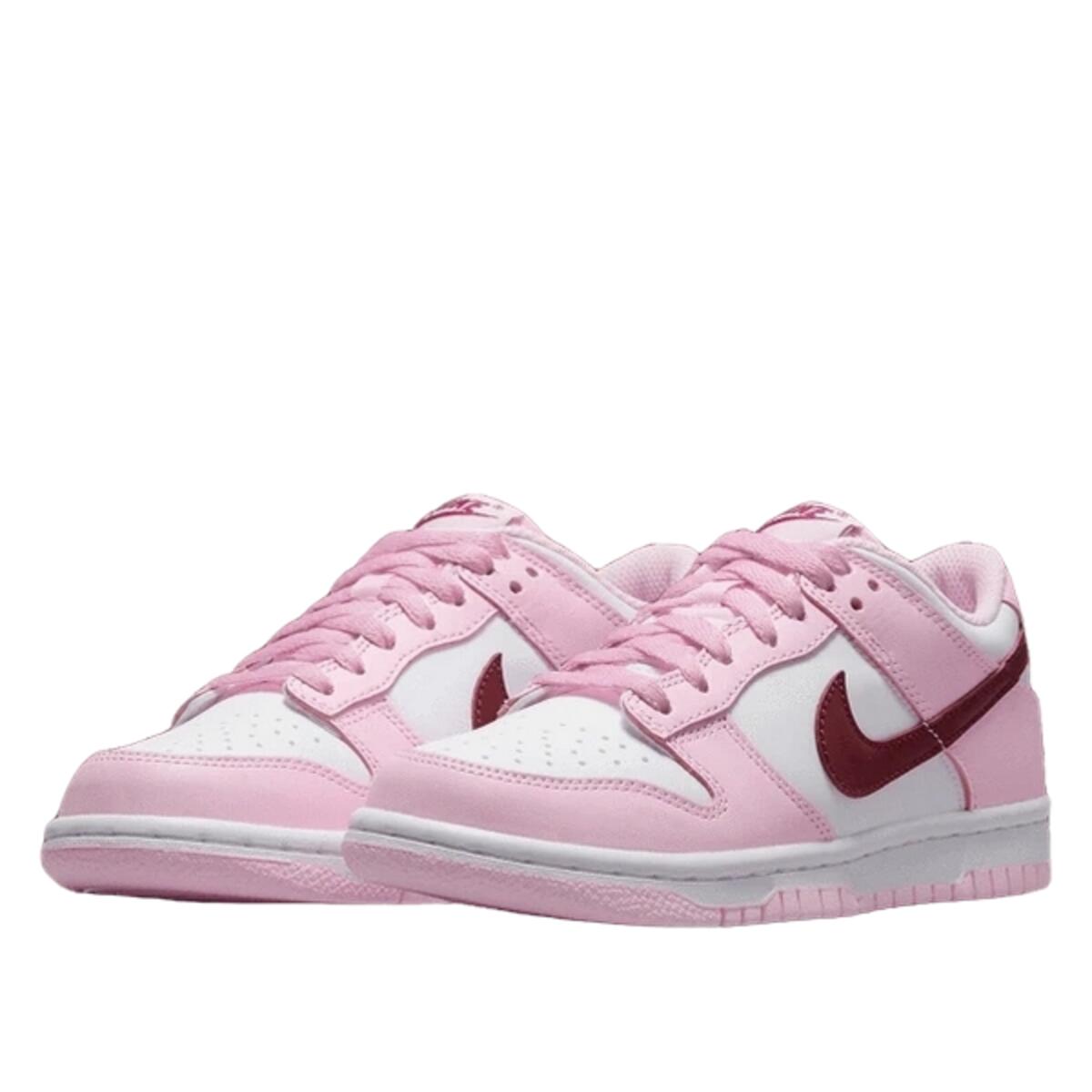 Chaussures  Dunk Low Pink Red White 2/2