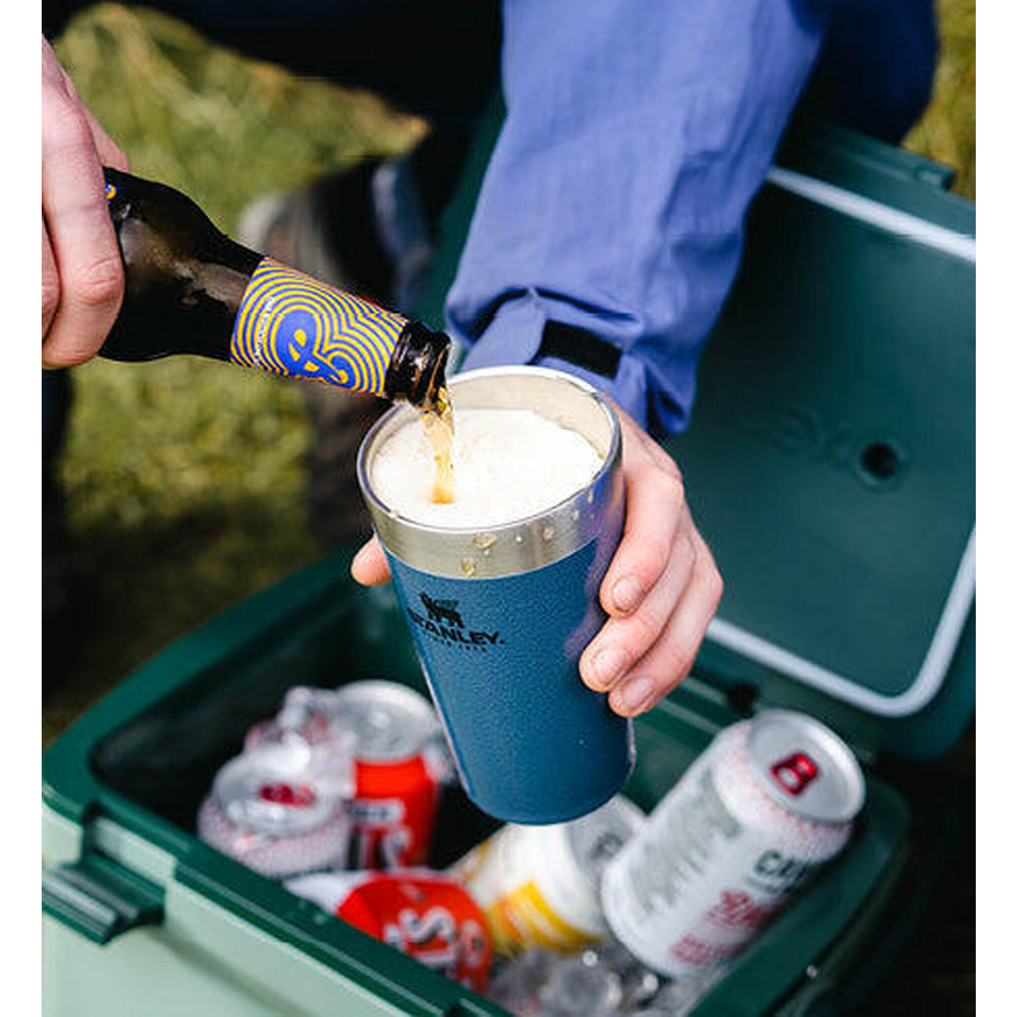 Thermosbeker 0,47L Kamperen RVS Geïsoleerd Glas Reismok Thee Soep Koffie Camping