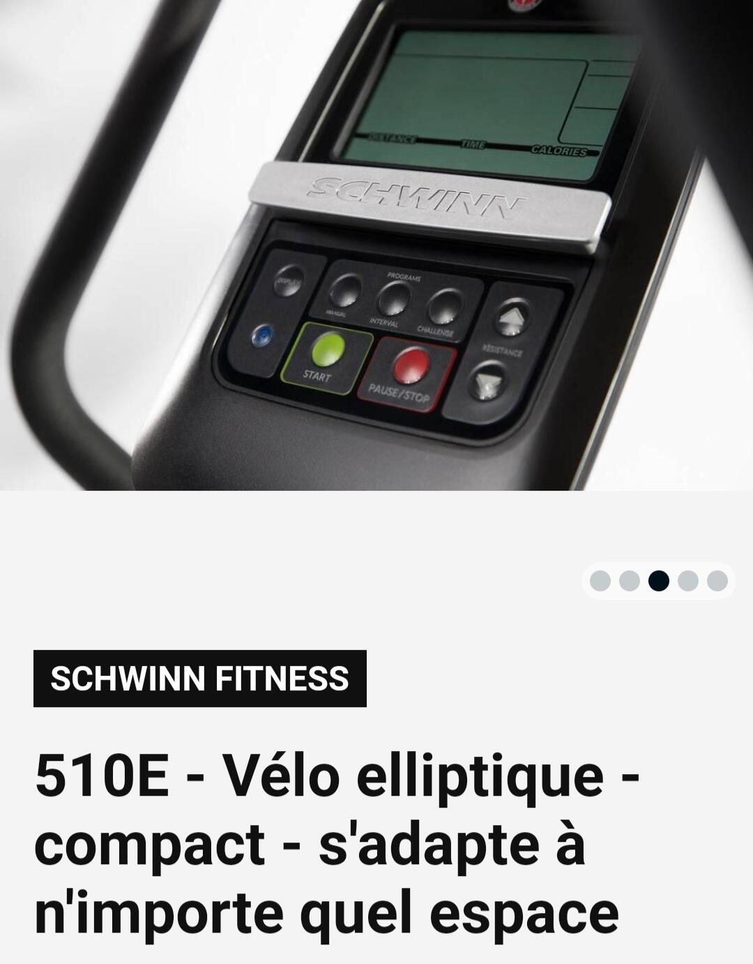 Entre Particuliers - Vélo elliptique SCHWINN FITNESS 510E 2/3