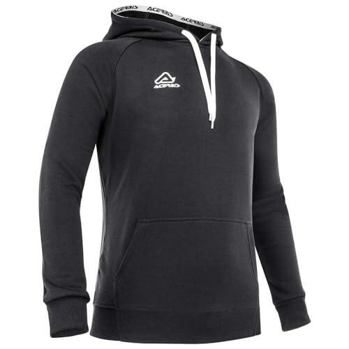 Felpa con cappuccio Acerbis Easy Nera Taglia L 3/3