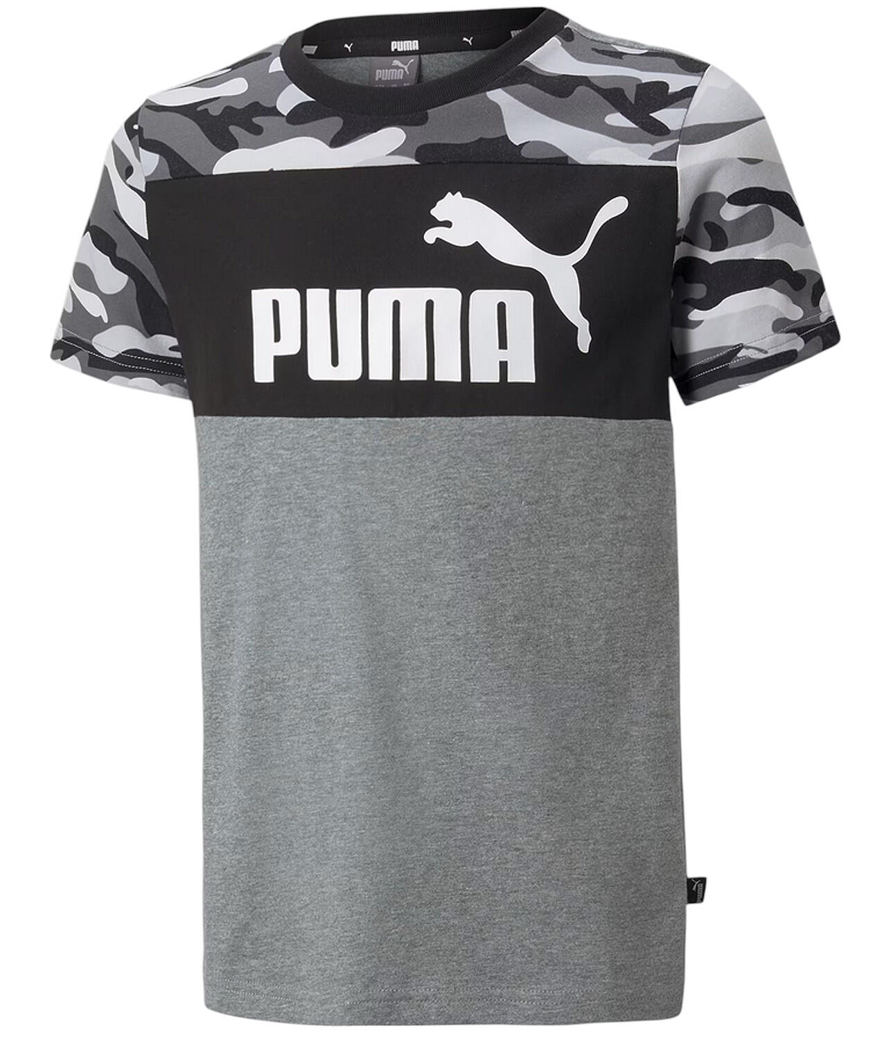 Koszulka dziecięca dla chłopca bawełna  szara logo PUMA 6/7