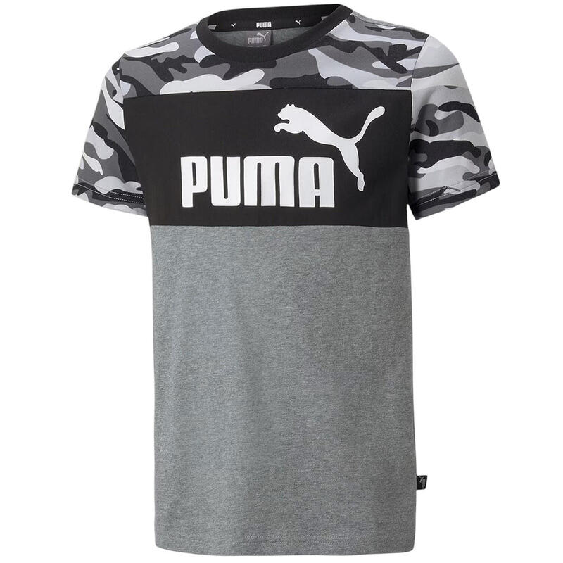 Koszulka dziecięca dla chłopca bawełna  szara logo PUMA