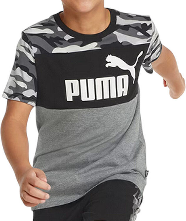 Koszulka dziecięca dla chłopca bawełna  szara logo PUMA 5/7