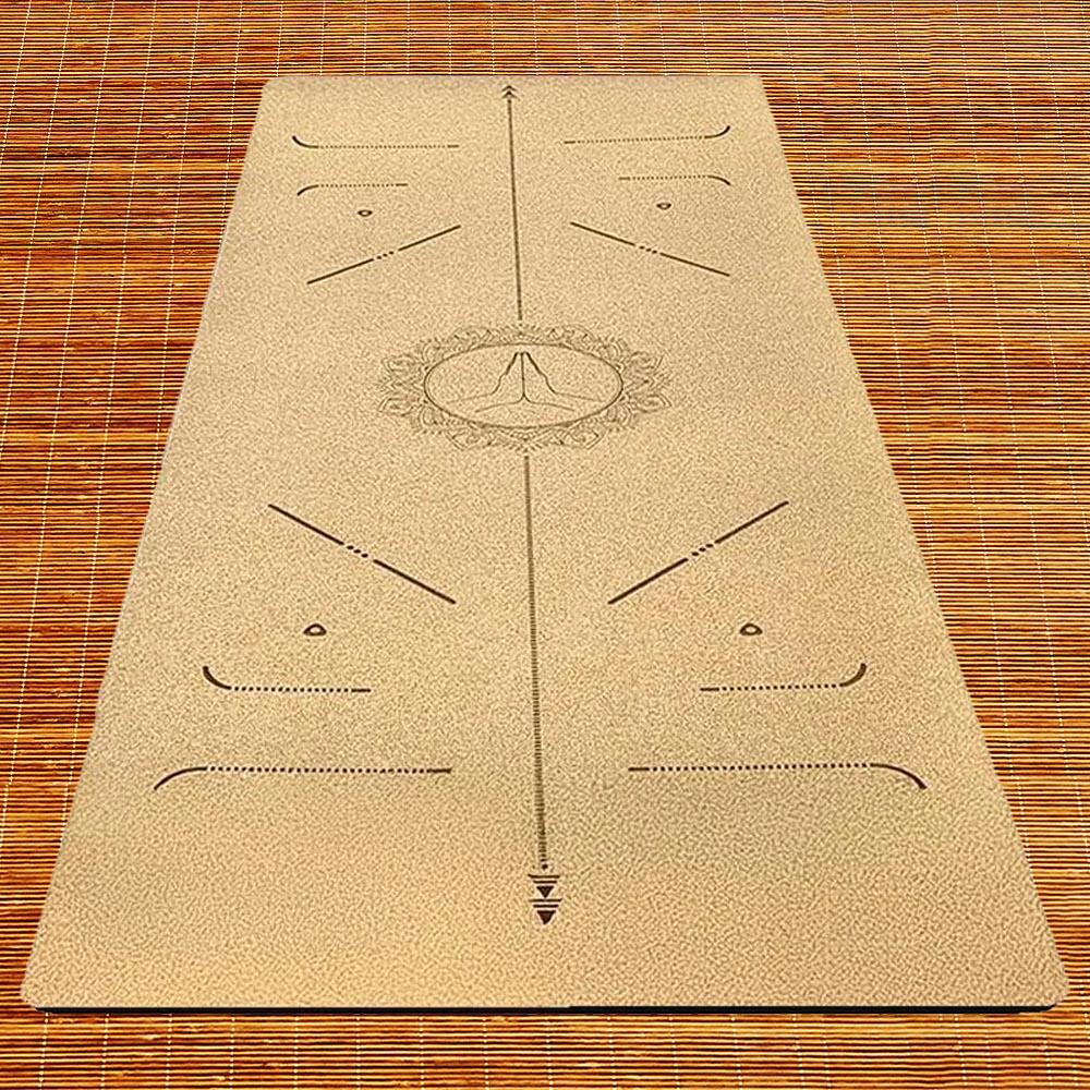 Tapete de yoga de corcho, nueva generación 3 capas, 6mmx68cmx1,83m, Bodylines 3/7