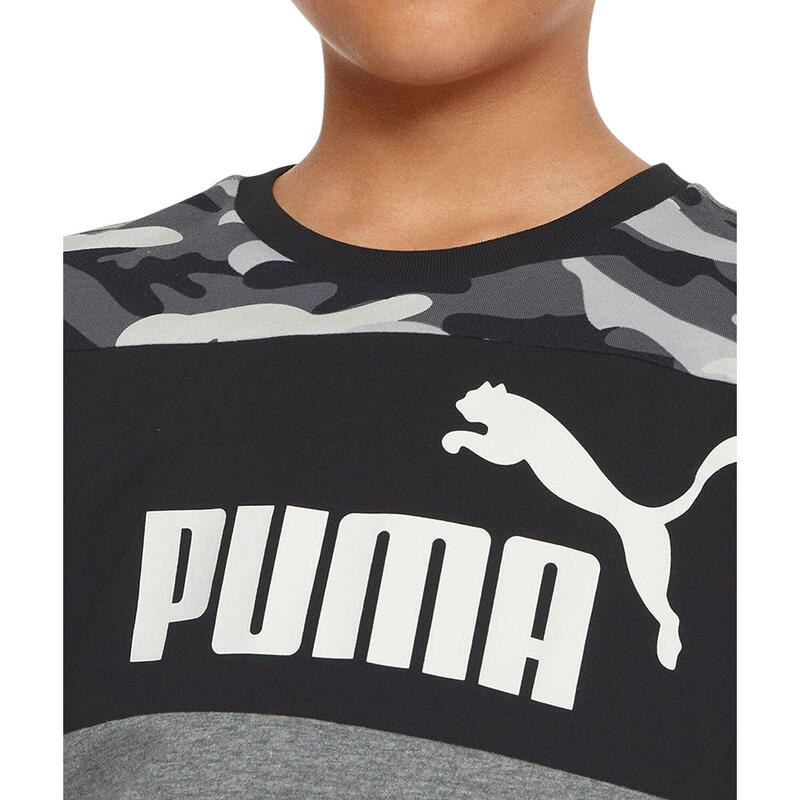 Koszulka dziecięca dla chłopca bawełna  szara logo PUMA