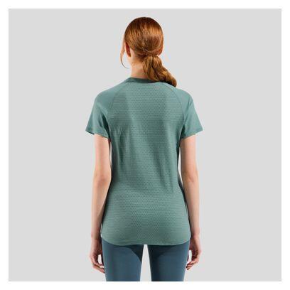 T-Shirt Odlo Ascent Performance Wool 125 Vert Femme 4/7
