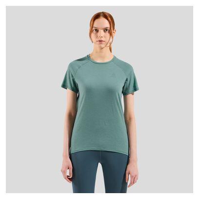 T-Shirt Odlo Ascent Performance Wool 125 Vert Femme 3/7
