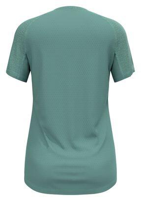 T-Shirt Odlo Ascent Performance Wool 125 Vert Femme 2/7