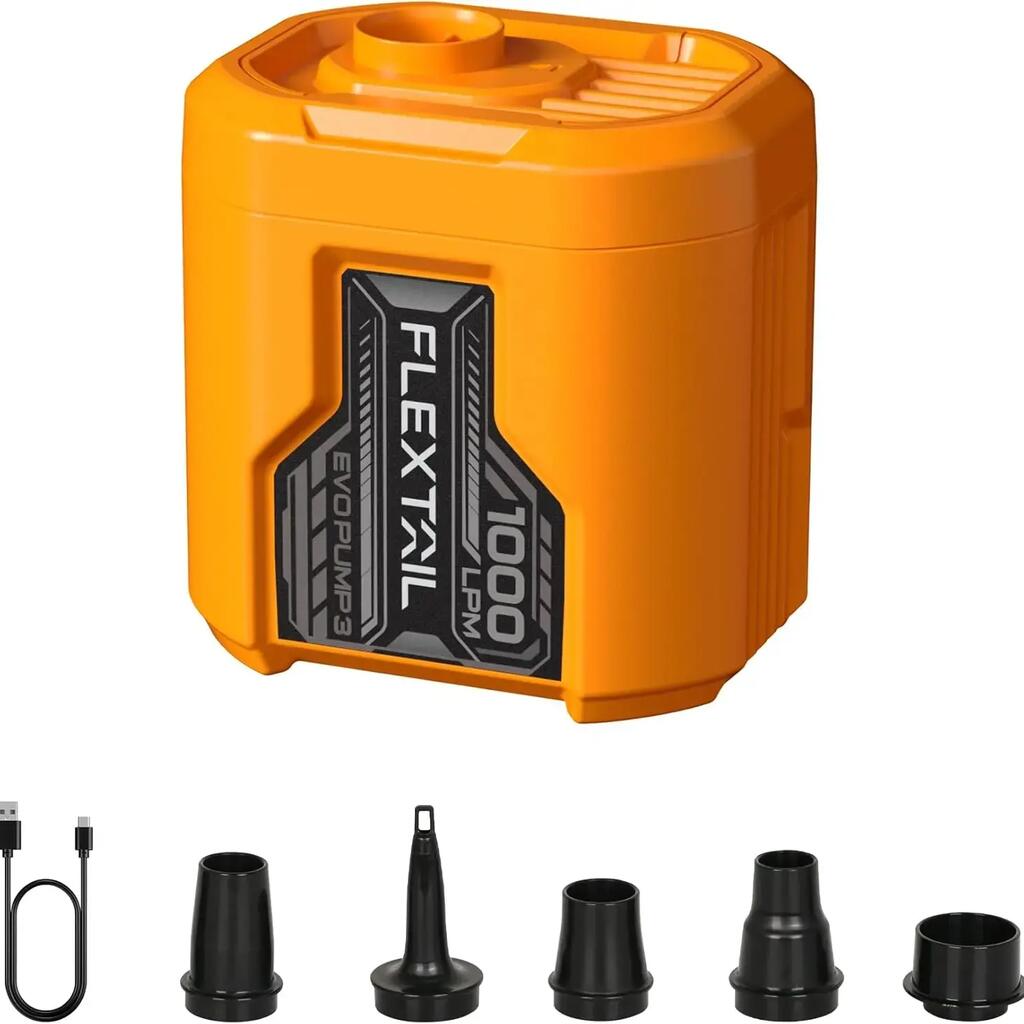 Air Pump EVO PUMP 3 - Portable and Rechargeable Electric Air Pump - Orange