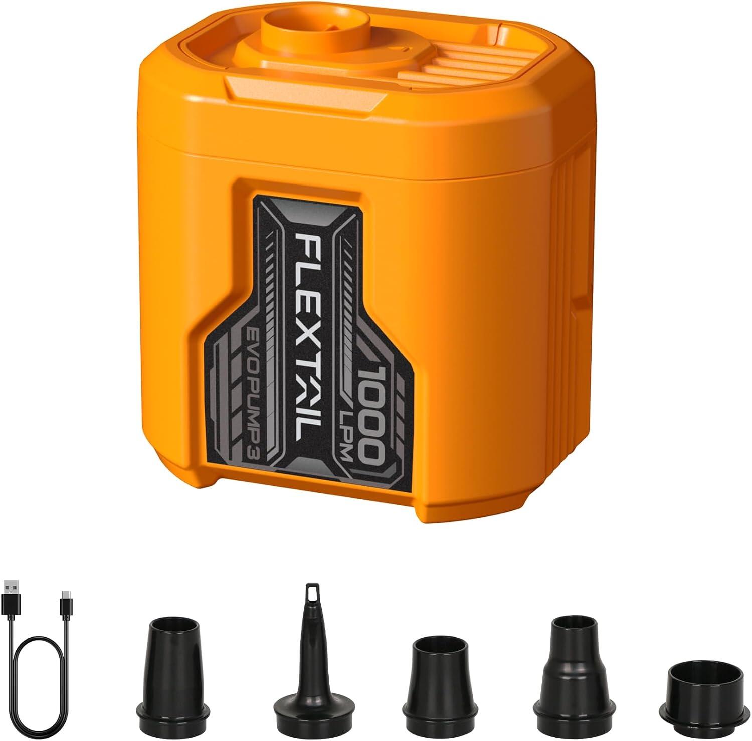 FLEXTAIL Luchtpomp EVO PUMP 3 - Draagbare en Oplaadbare Elektrische Luchtpomp - Oranje