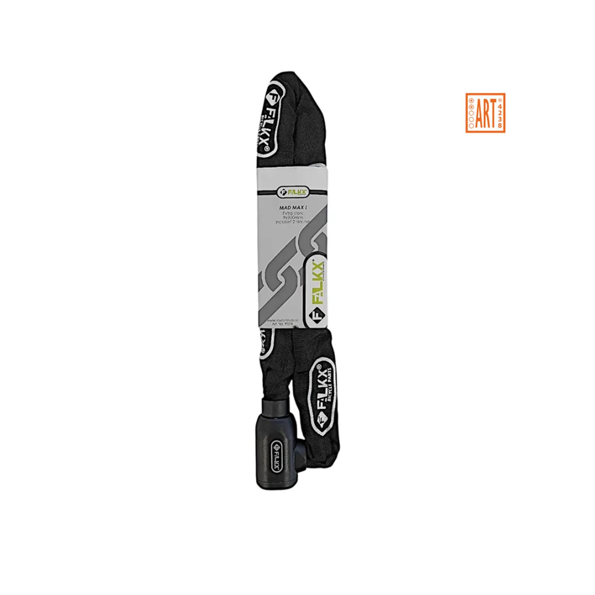 FALKX Falkx Kettingslot Mad Max I - Art2 Goedgekeurd - 90 CM - Zwart