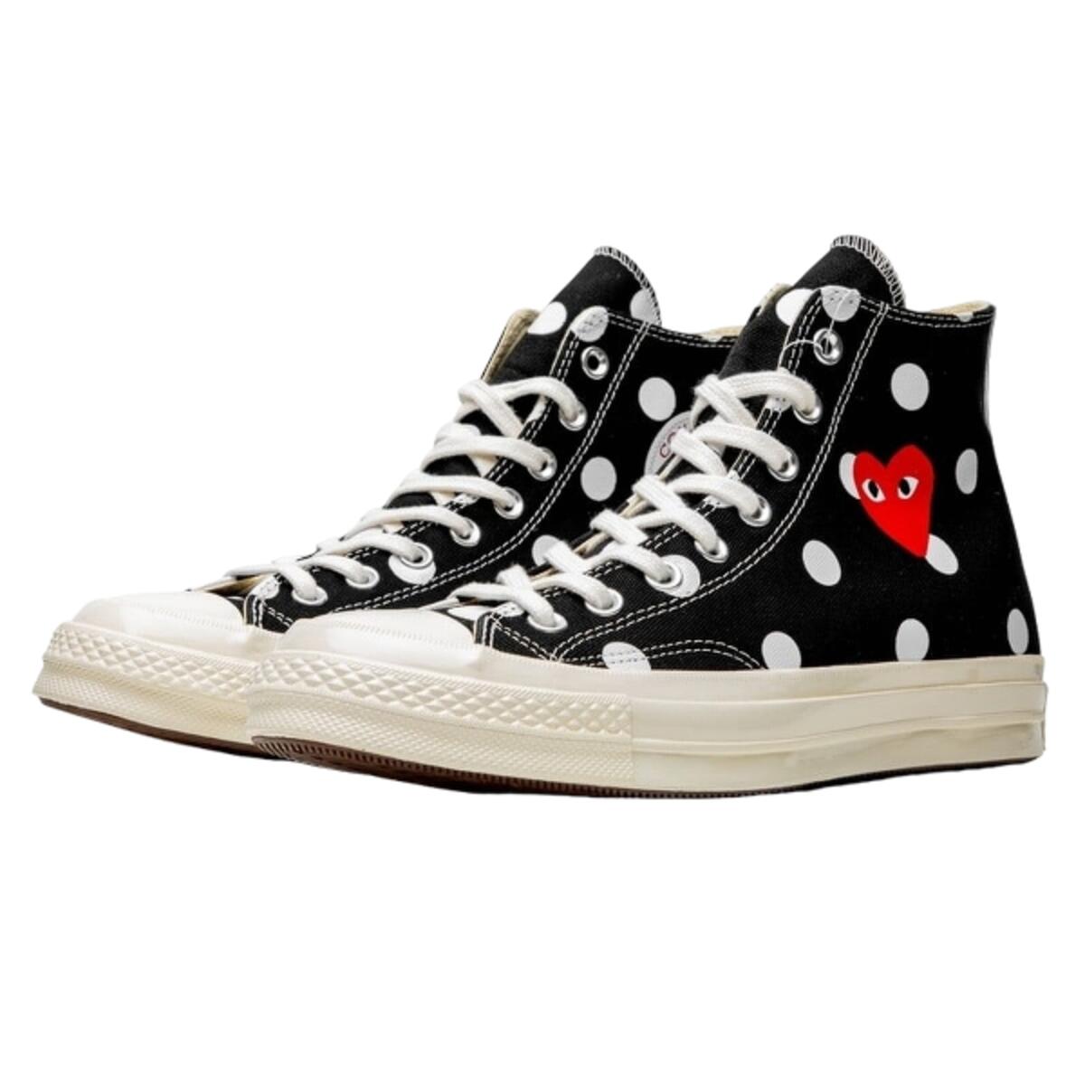 Schoenen Converse  Play à Pois Noir Haute 2/7