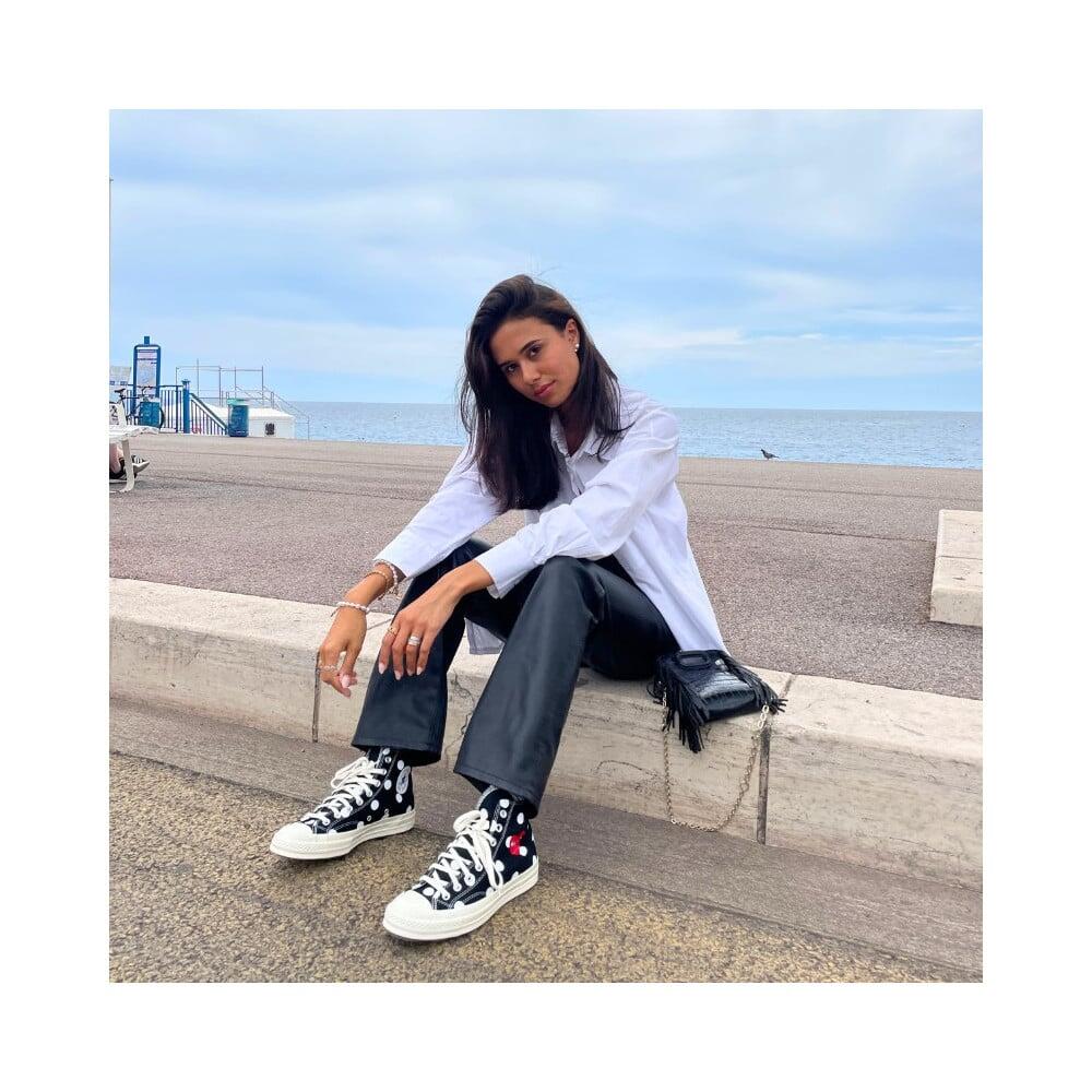 Schoenen Converse  Play à Pois Noir Haute 7/7