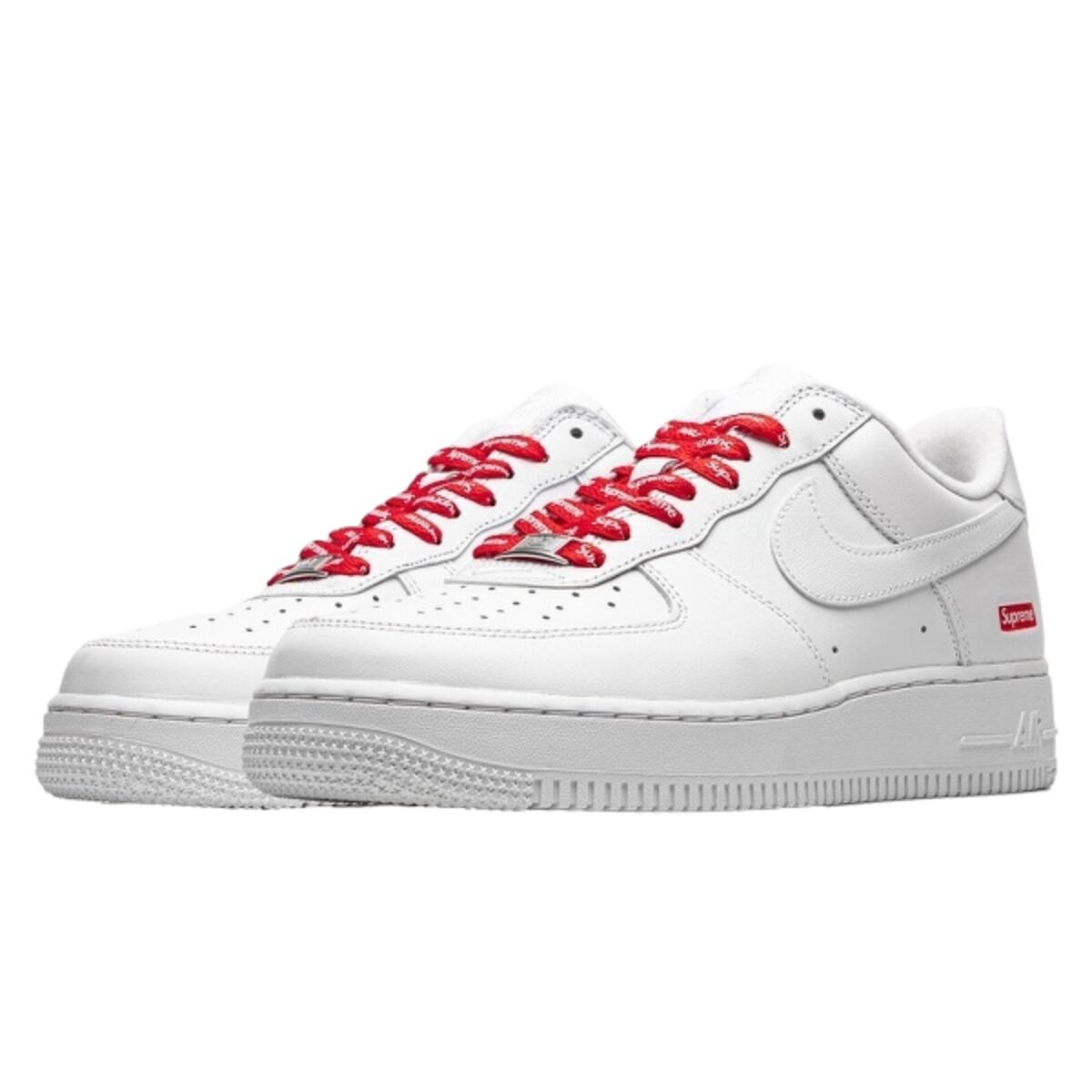 Chaussures  Air Force 1 Low White Supreme 2/4