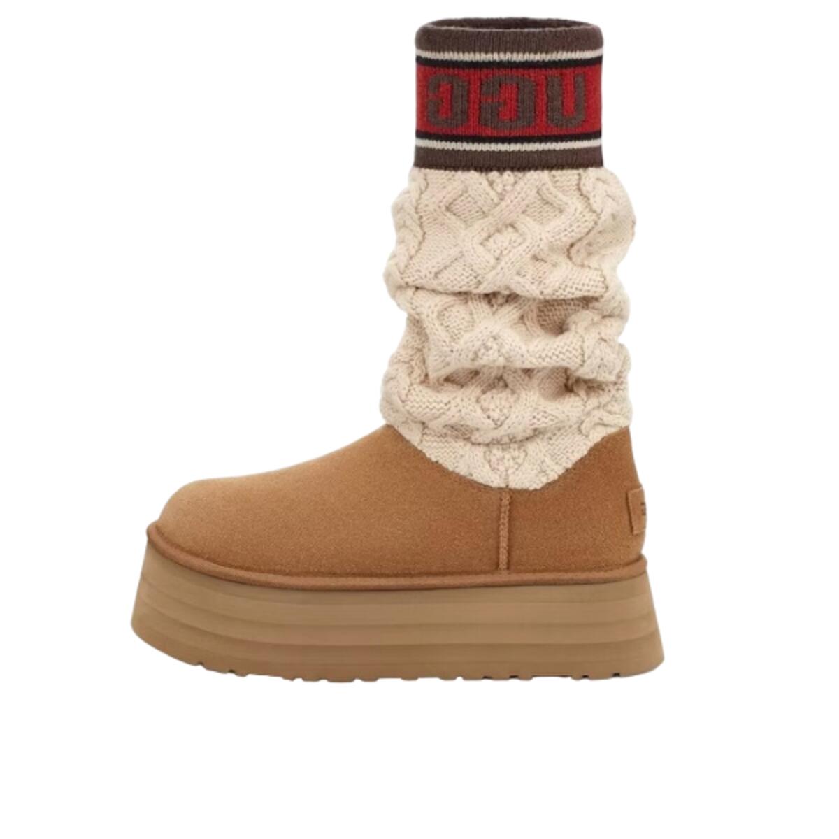 Chaussures  Classic Sweater Letter Boot Chestnut 2/3