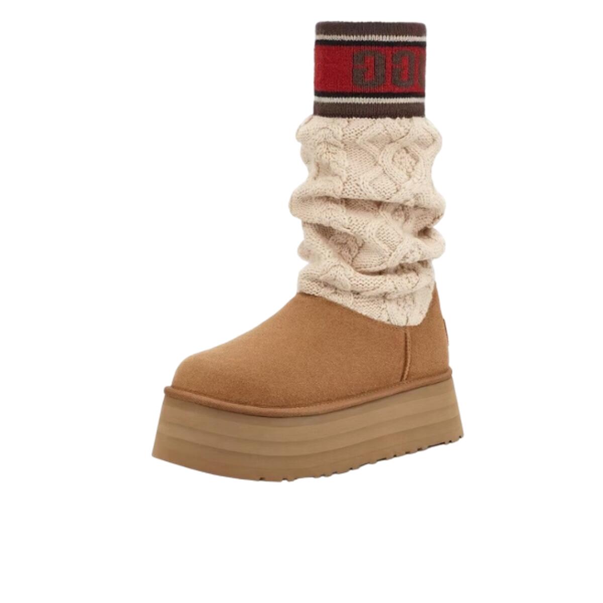 Chaussures  Classic Sweater Letter Boot Chestnut 3/3