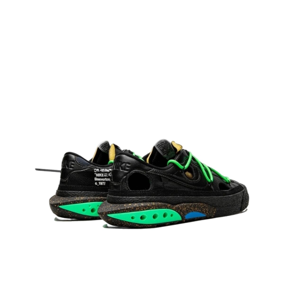 Chaussures  Blazer Low Off-White Black Electro Green 3/4