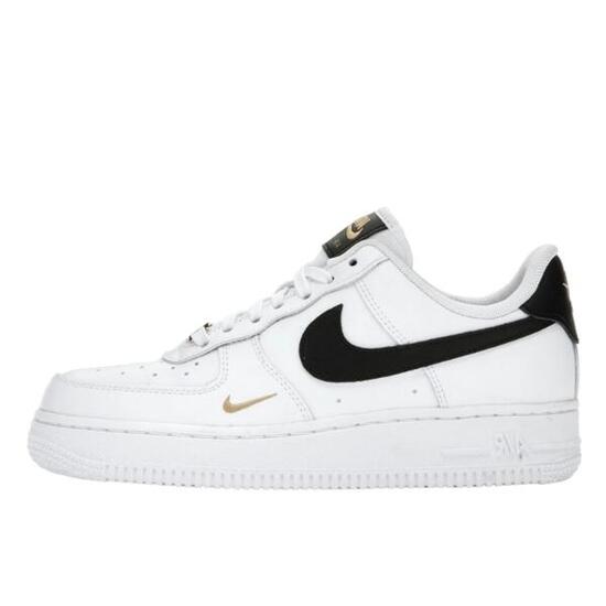 Scarpe Air Force 1 Low '07 Essential White Black Gold Mini Swoosh