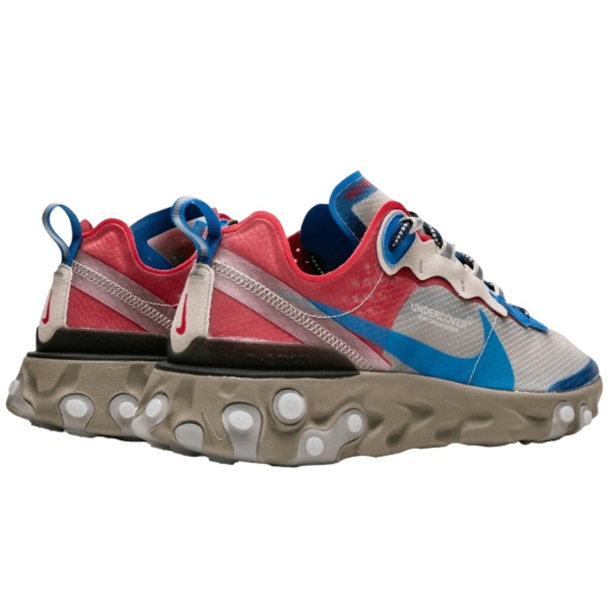 Chaussures  React Element 87 Undercover Khaki Red 3/4