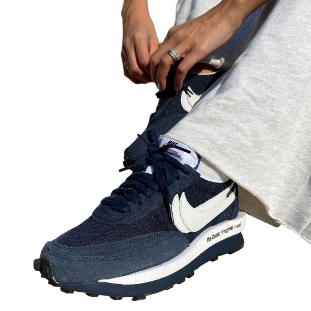 Nike LD Waffle Sacai Fragment Blue Void 3/4