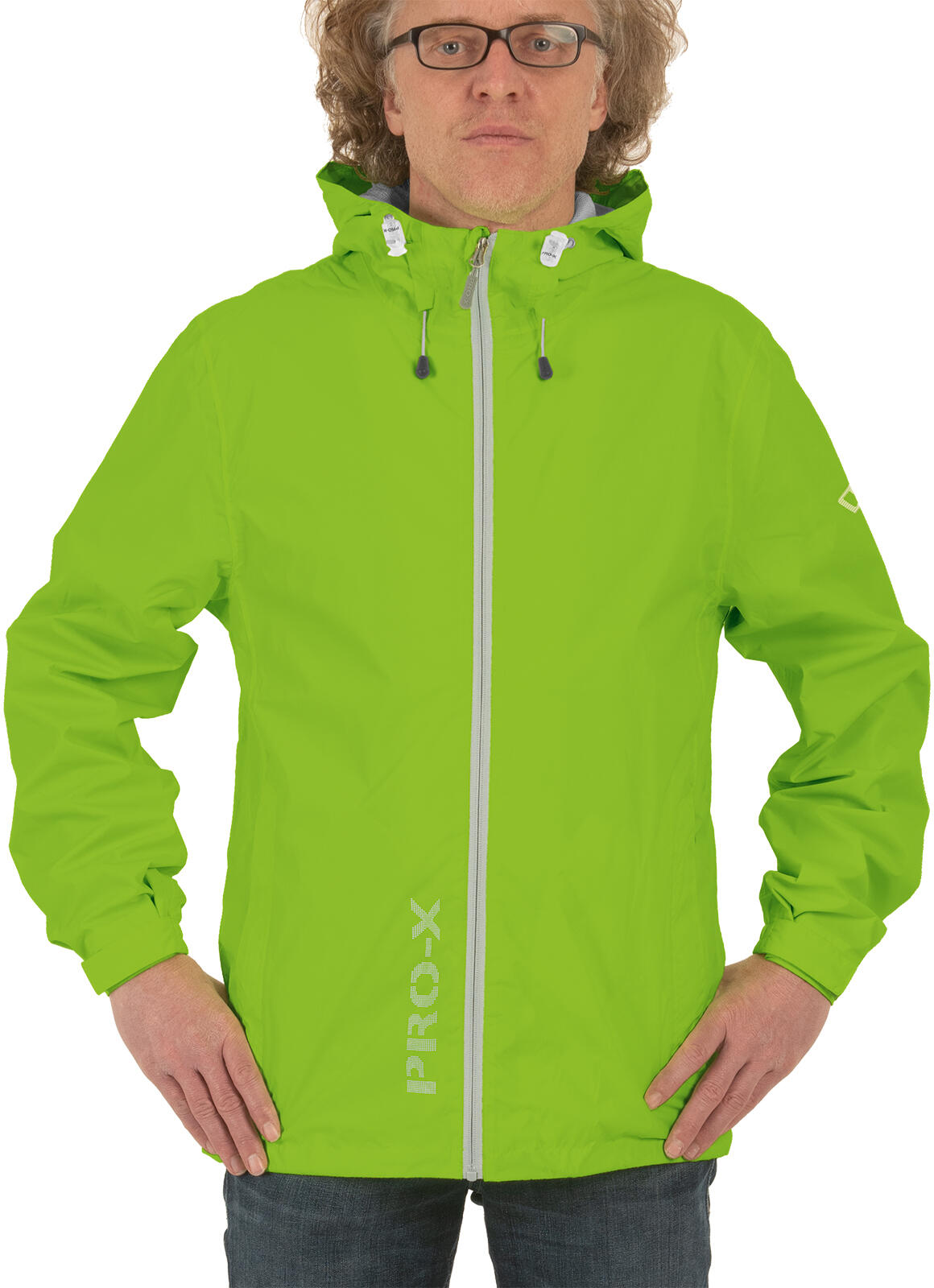 Heren functionele jas FLASH neongroen 3/5