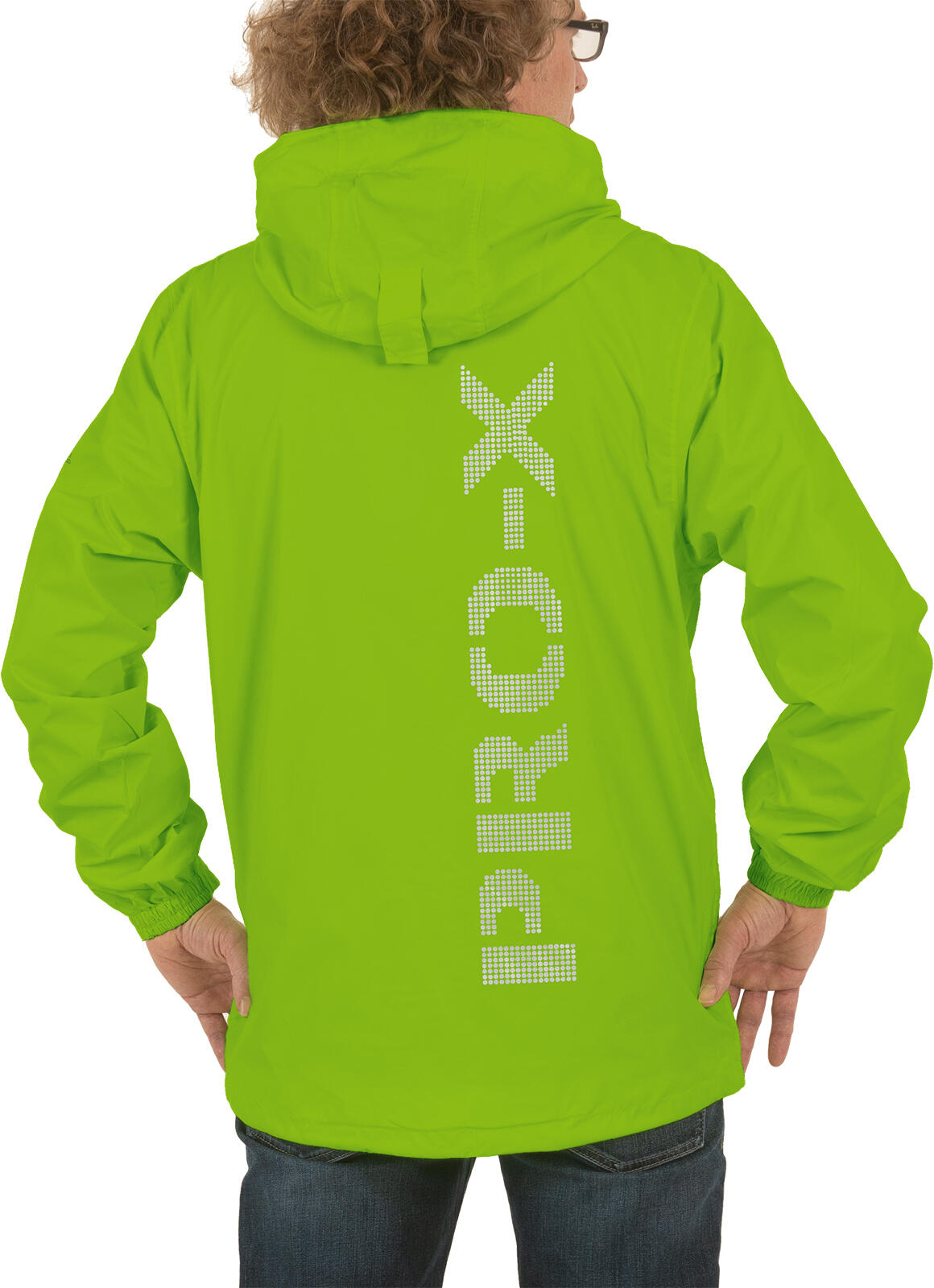 Heren functionele jas FLASH neongroen 4/5