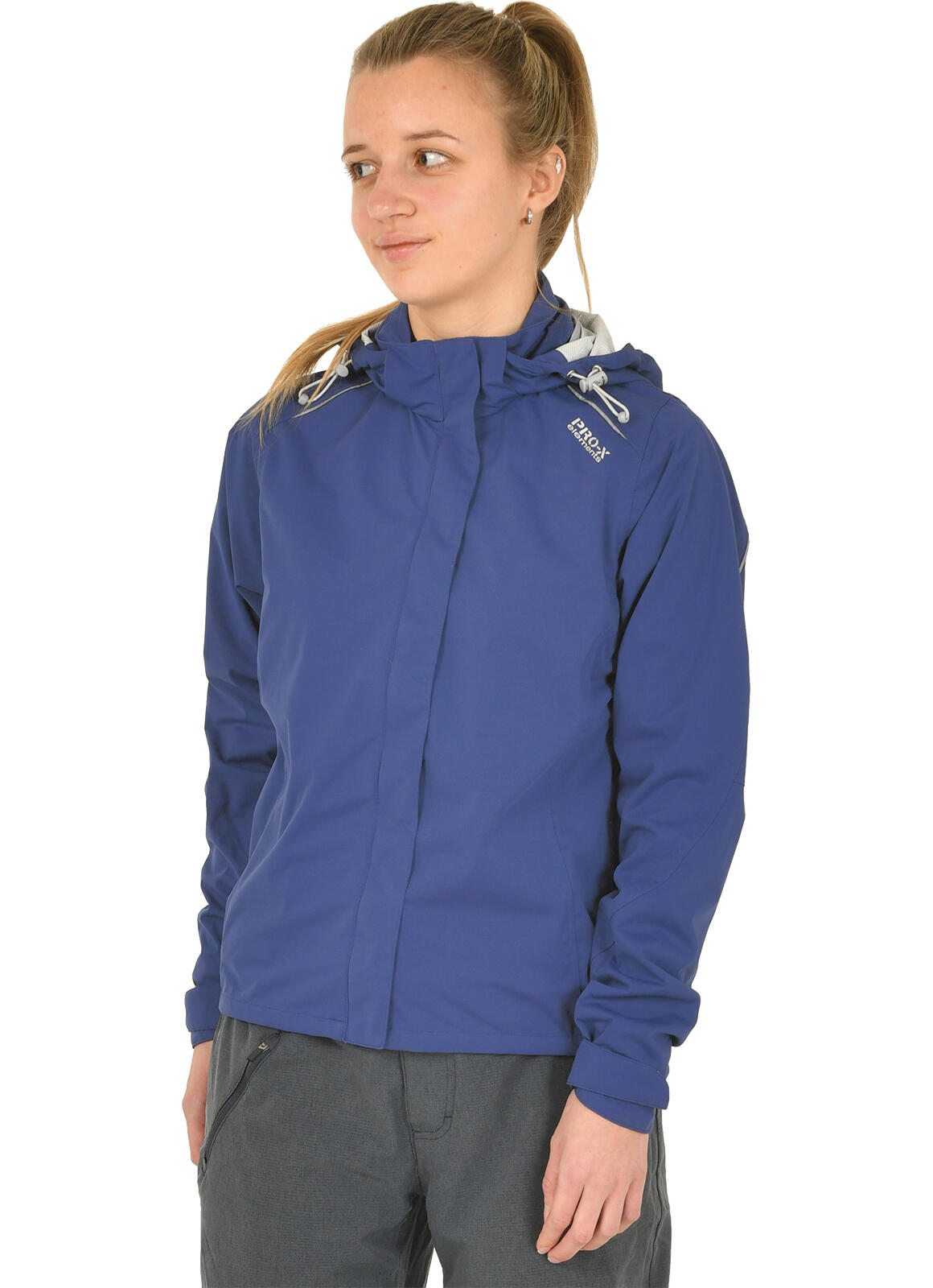 Giacca da ciclismo da donna LAYLA blu indaco tenue 3/5