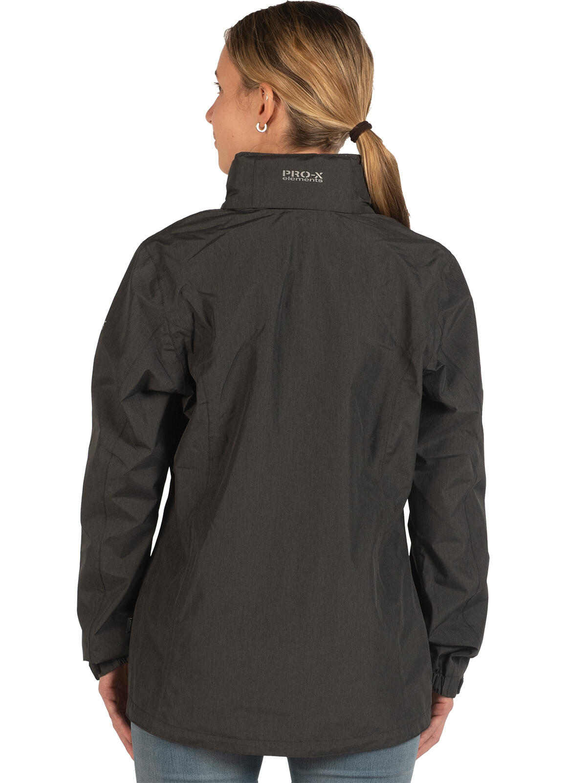 Damen Softshelljacke NAOMI Schwarz Melange 4/5