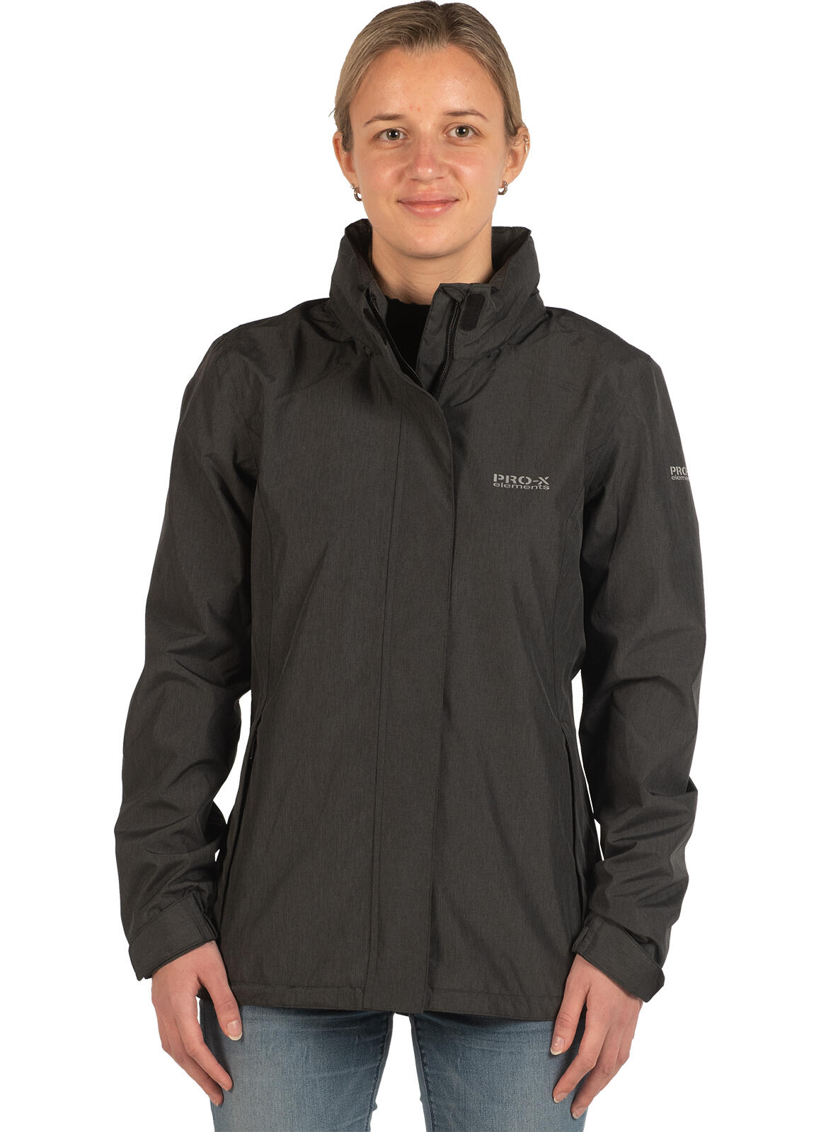 Damen Softshelljacke NAOMI Schwarz Melange 3/5