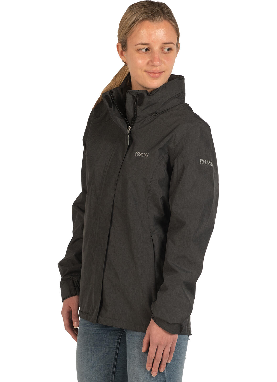 Damen Softshelljacke NAOMI Schwarz Melange 5/5