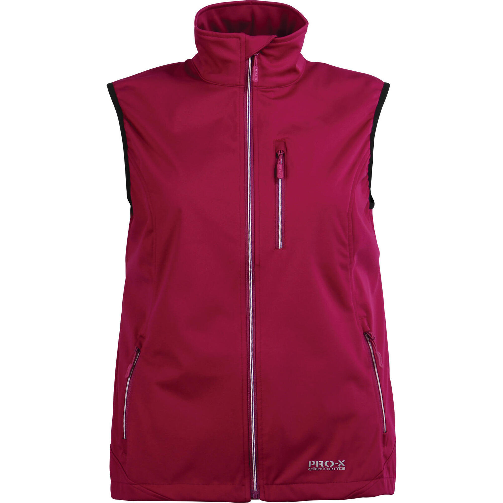 Pro-x Elements - Veste Sans Manches Softshell Femme Sina Baie - Softshell - Rose|rouge - 38 S - Decathlon