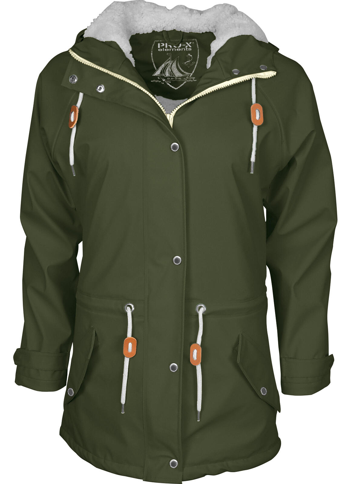 PRO-X ELEMENTS Damen Regenjacke KIRA dark green