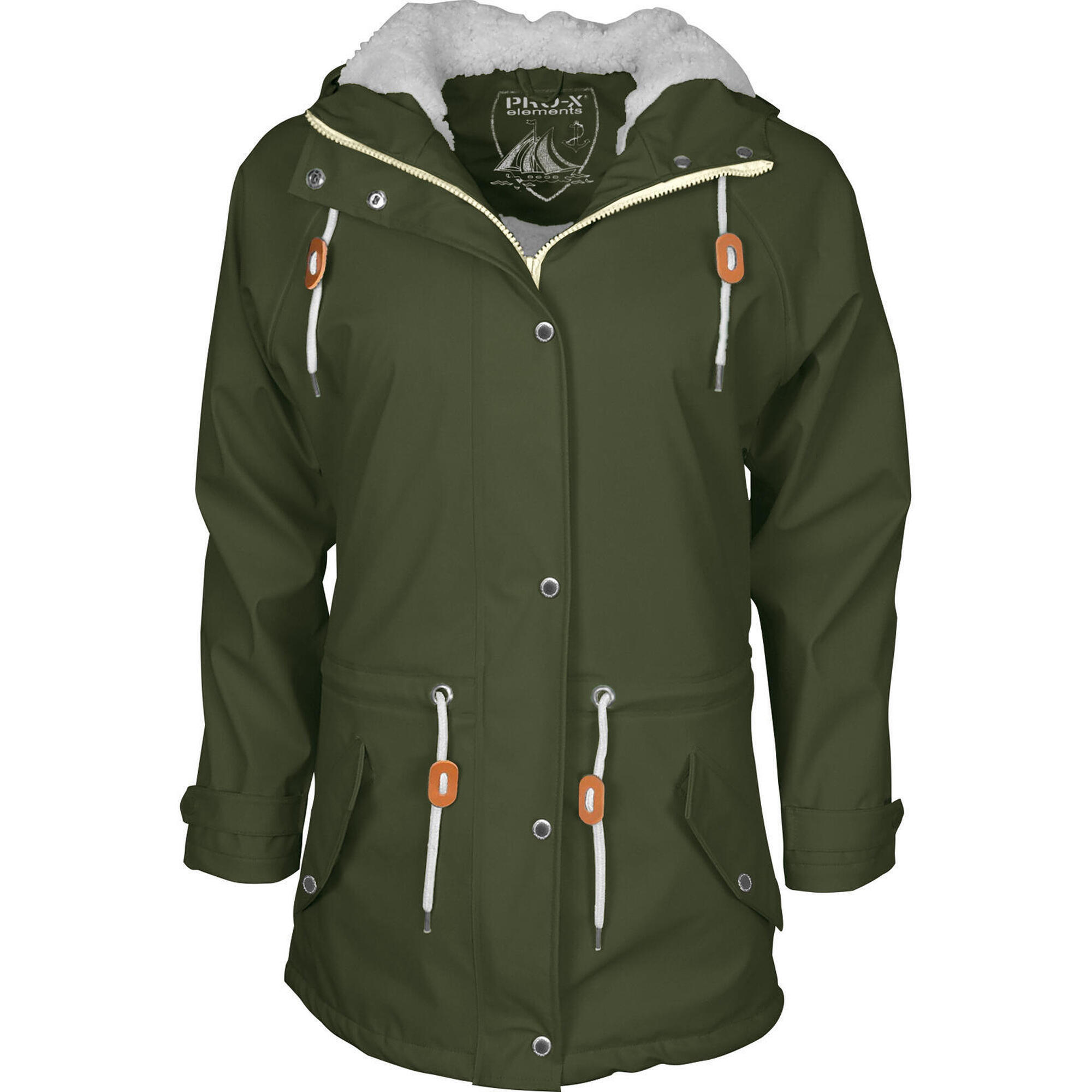 Pro-x Elements - Veste De Pluie Femme Kira Vert Foncé - Coupe-pluie - Vert - 44 L - Decathlon