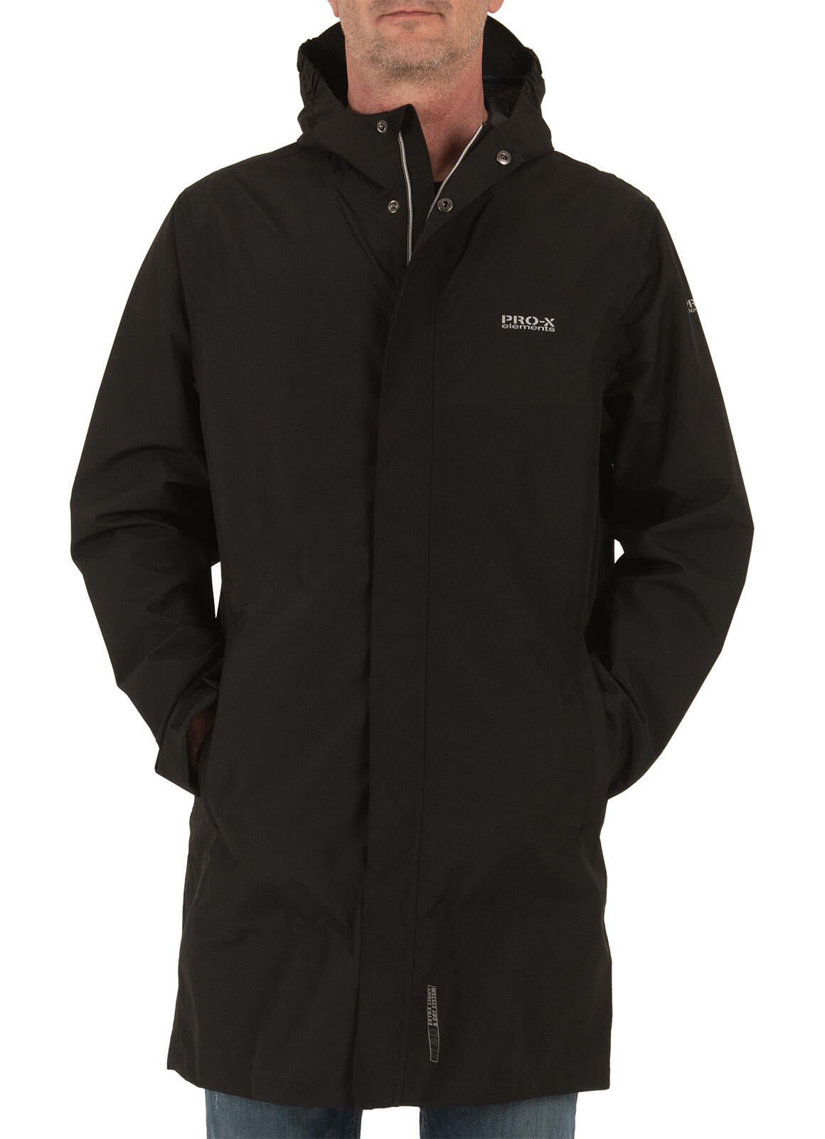 Herren Regenmantel TRENCH SCHWARZ 3/5