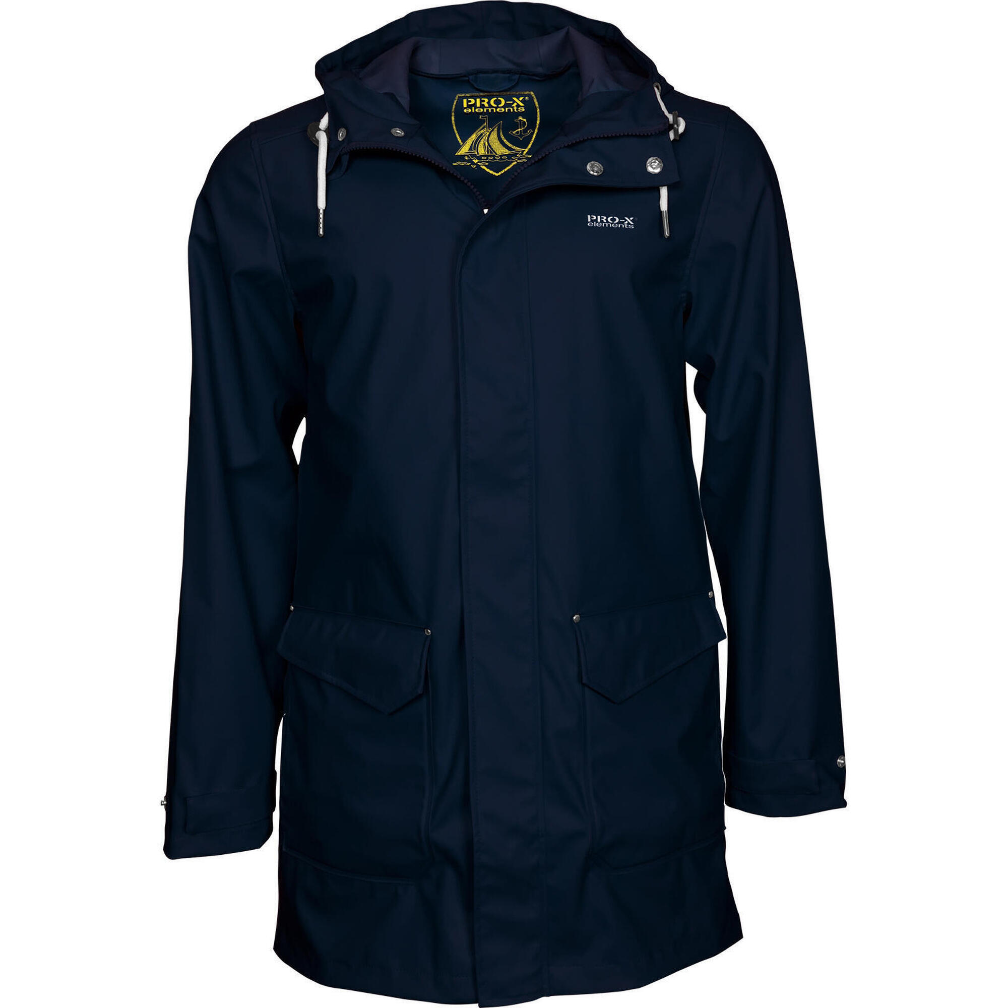Pro-x Elements - Manteau De Pluie Homme Amrum Bleu Marine - Coupe-pluie - Bleu - 36 Xs - Decathlon