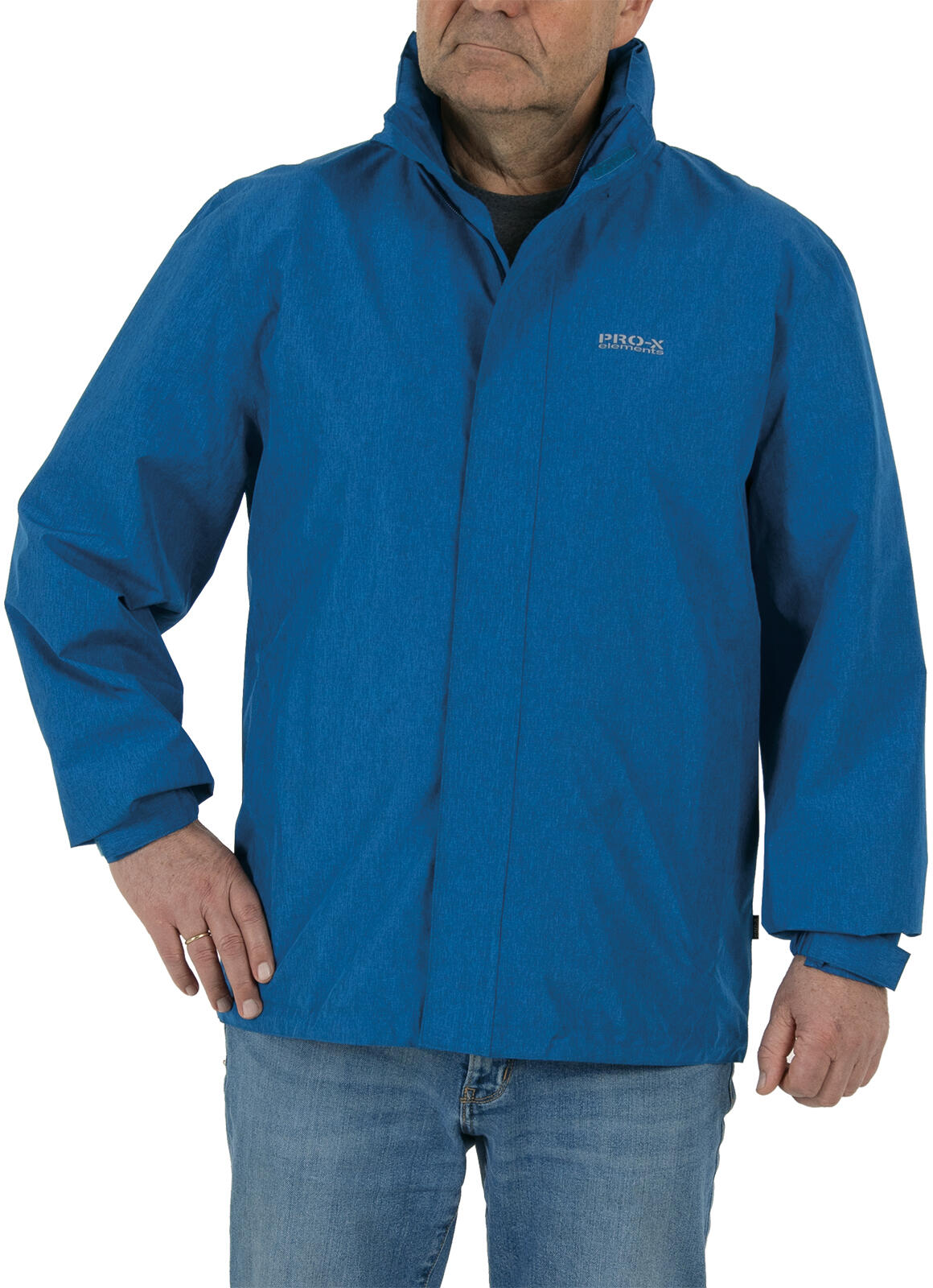 Heren functioneel jack RAY Peacock melange-blauw 3/5