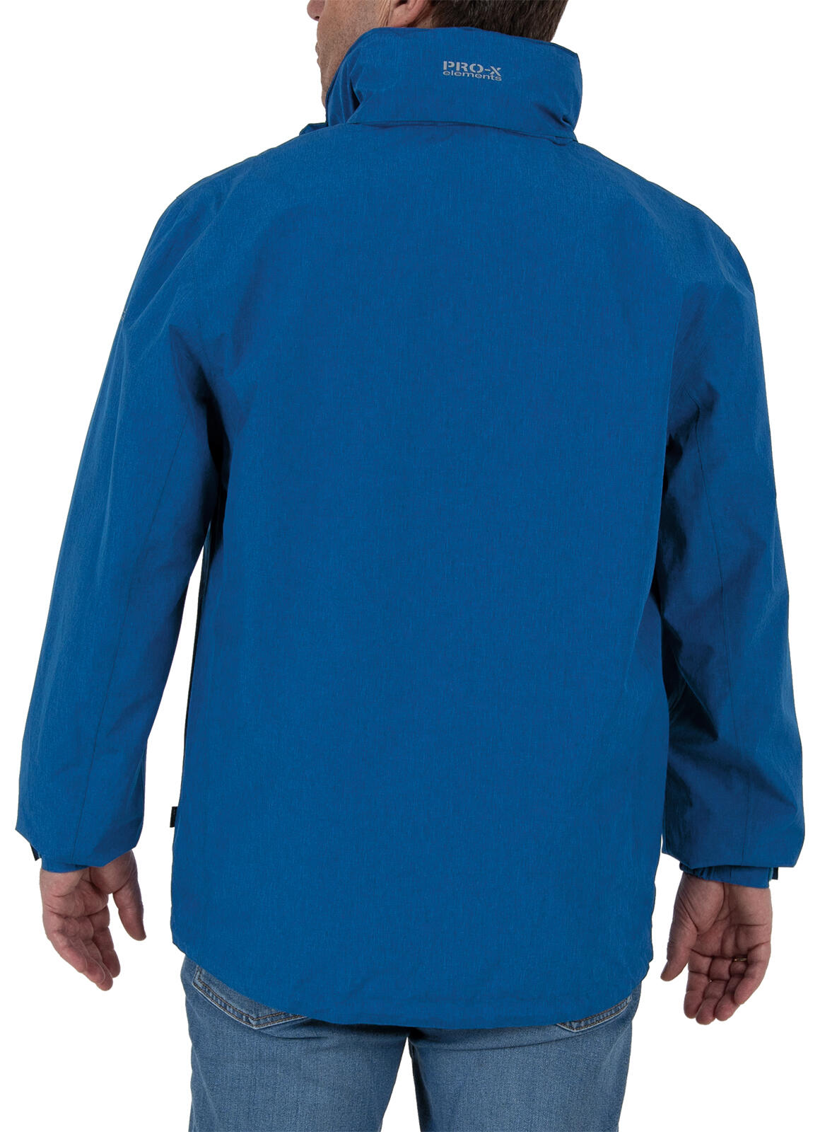 Heren functioneel jack RAY Peacock melange-blauw 4/5