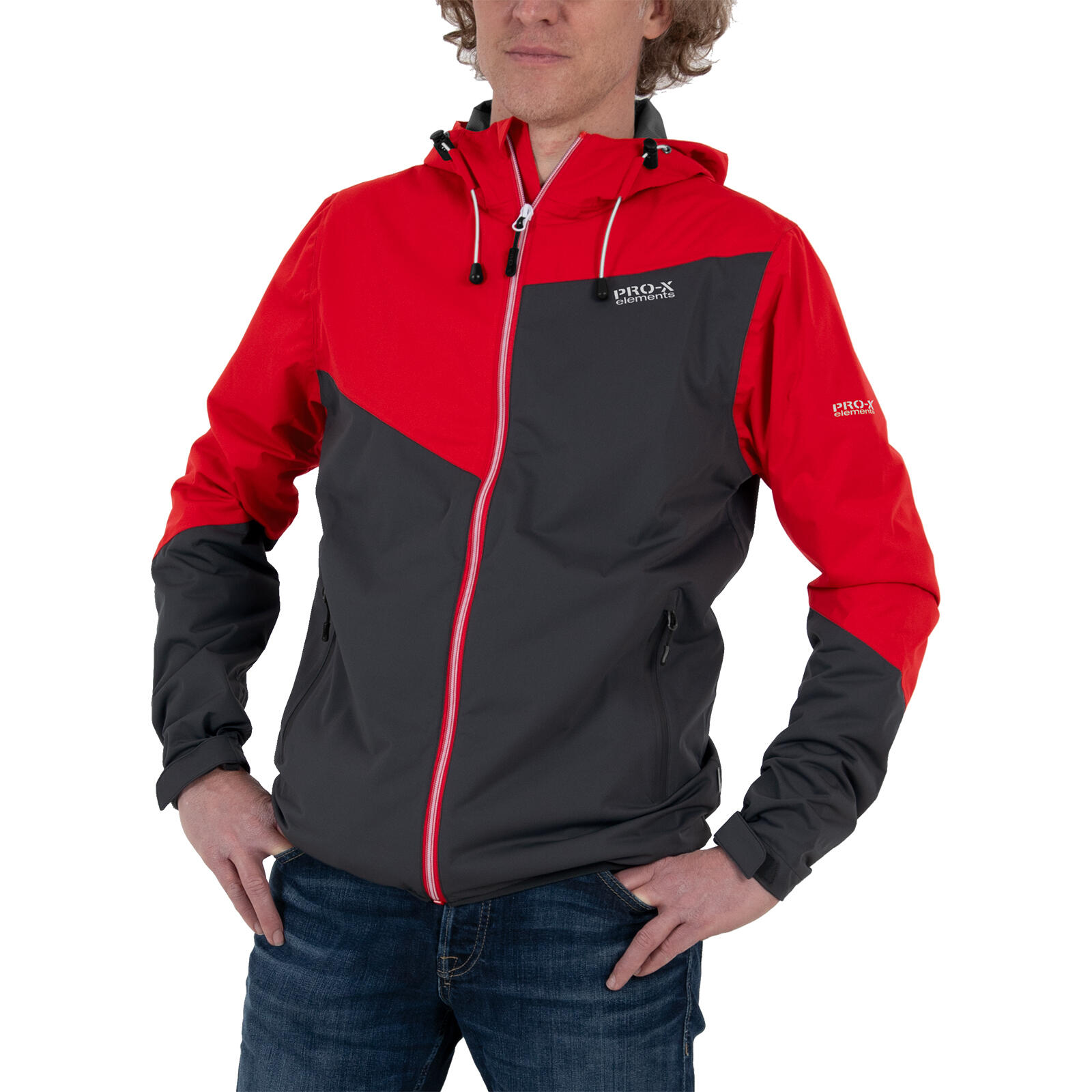 Veste fonctionnelle homme LIAM anthracite - rouge 2/5