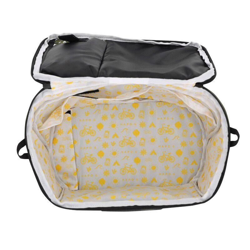 Sacoche De Cadre Vélo HAPO-G Kaki - 1,6L, 20x8x10 Cm, Avec Pare-soleil, Neuve