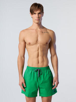 Shorts mare uomo con logo lineare