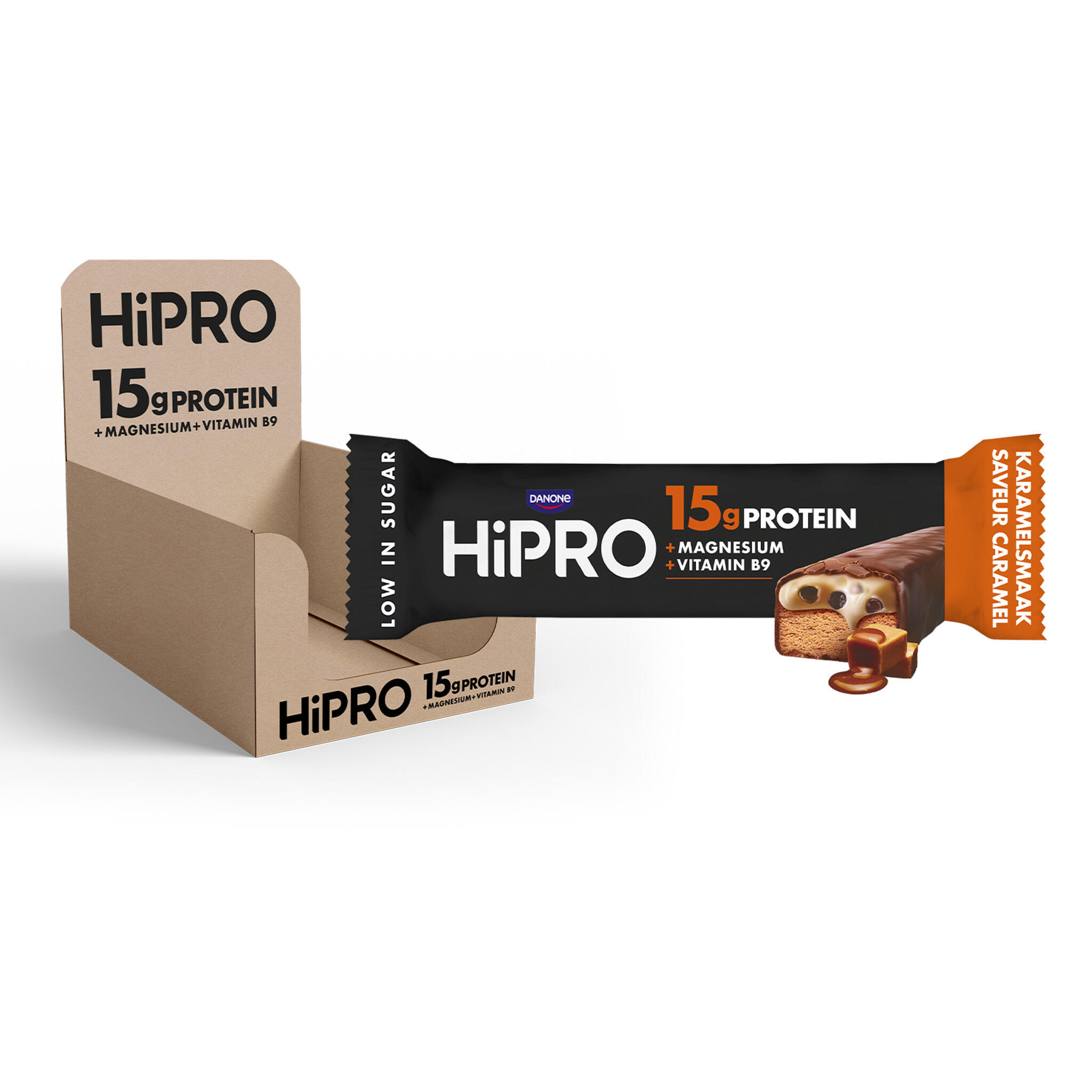 Danone - Hipro Barre Protéinée - Caramel - 55g - Barre Protéinée - 36 Xs - Decathlon