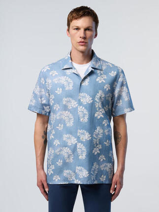 Chemise Bowling à imprimé tropical pour homme