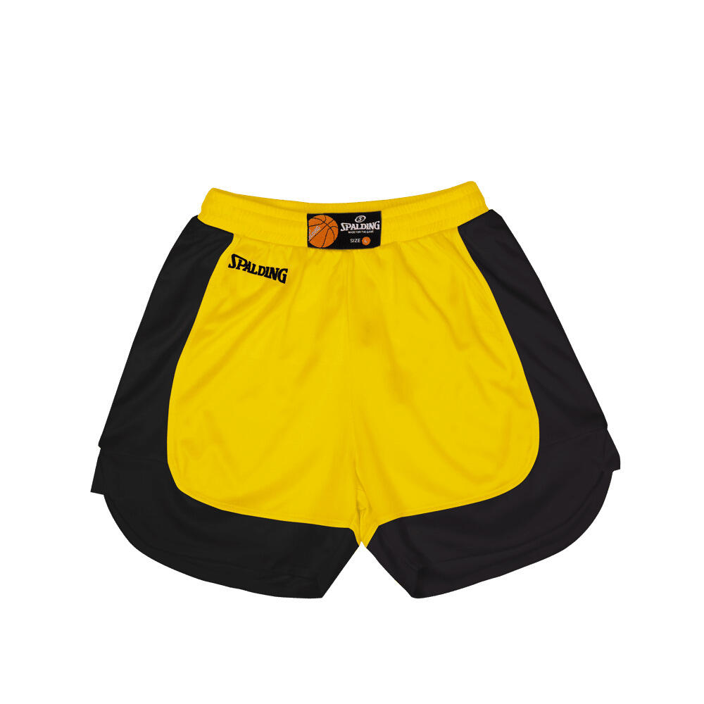 Spalding - Short Enfant Spalding Hustle - Short - Jaune|noir - 10 À 12 Ans - Decathlon