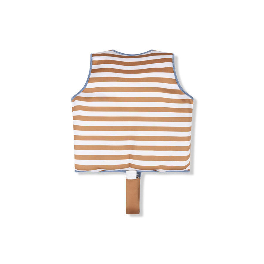 Swim Essentials | Bruin/Wit Gestreept Gestreept Zwemvest 3-6 jaar 3/4