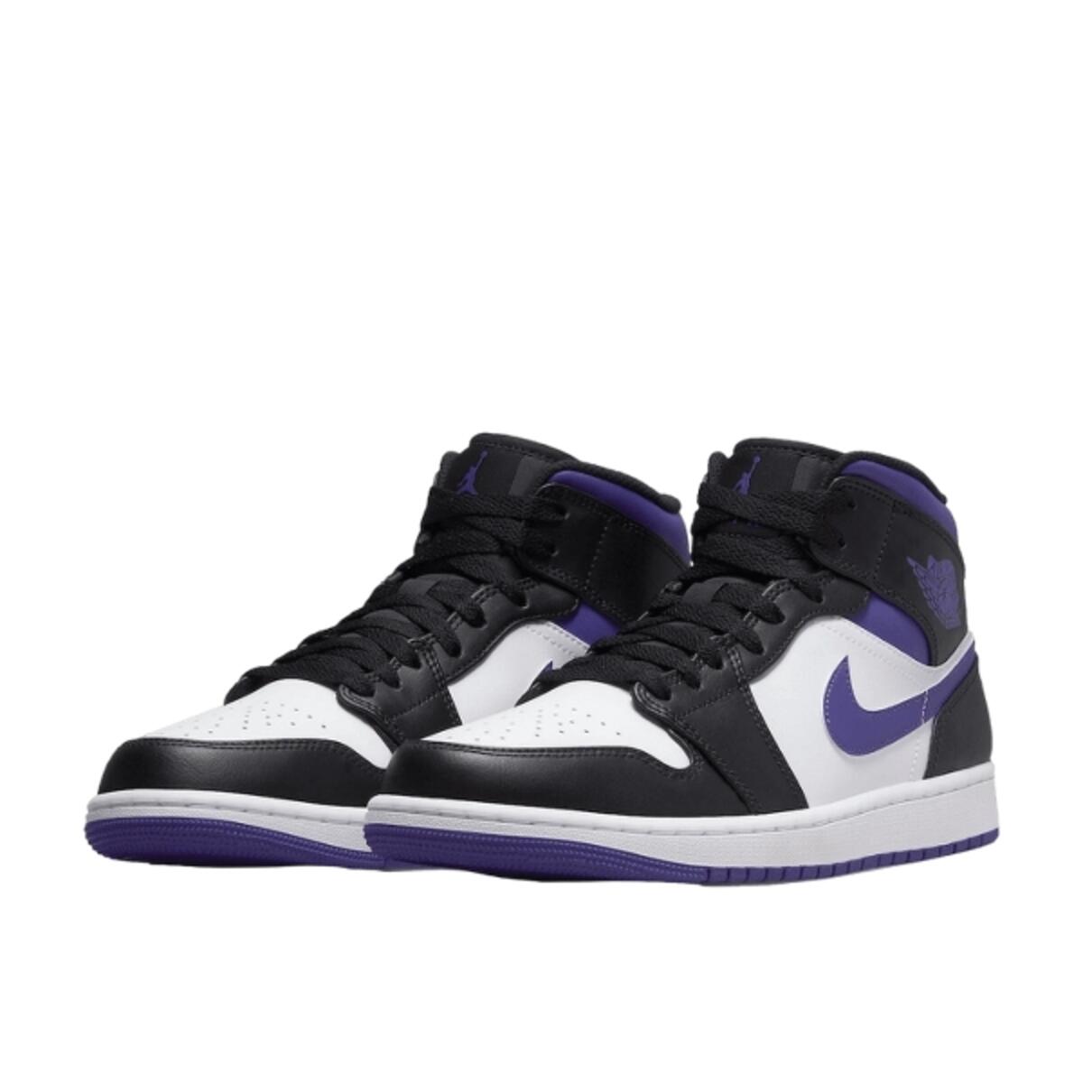 Chaussures  1 Mid White Black Purple 2/2