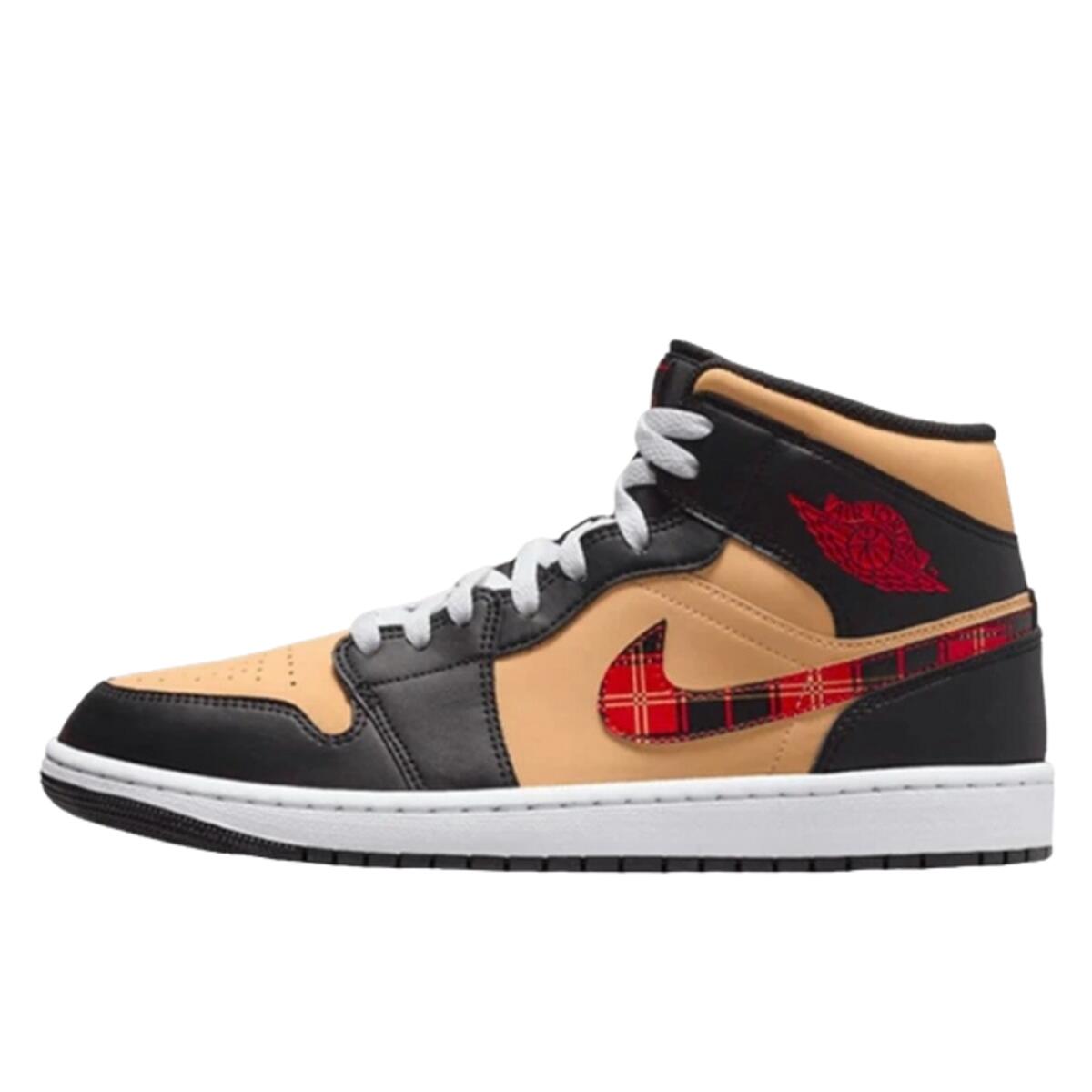 JORDAN Shoes  1 Mid SE Tartan Swoosh